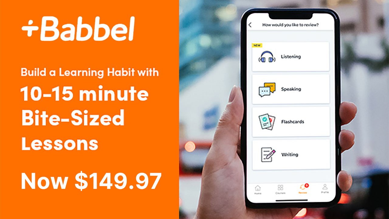 It’s back: pick up a lifetime Babbel subscription for $149, a discount of $450 off retail