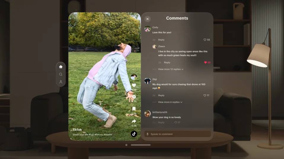 TikTok is now on Apple Vision Pro, ready to take over your view and eat up your gestures