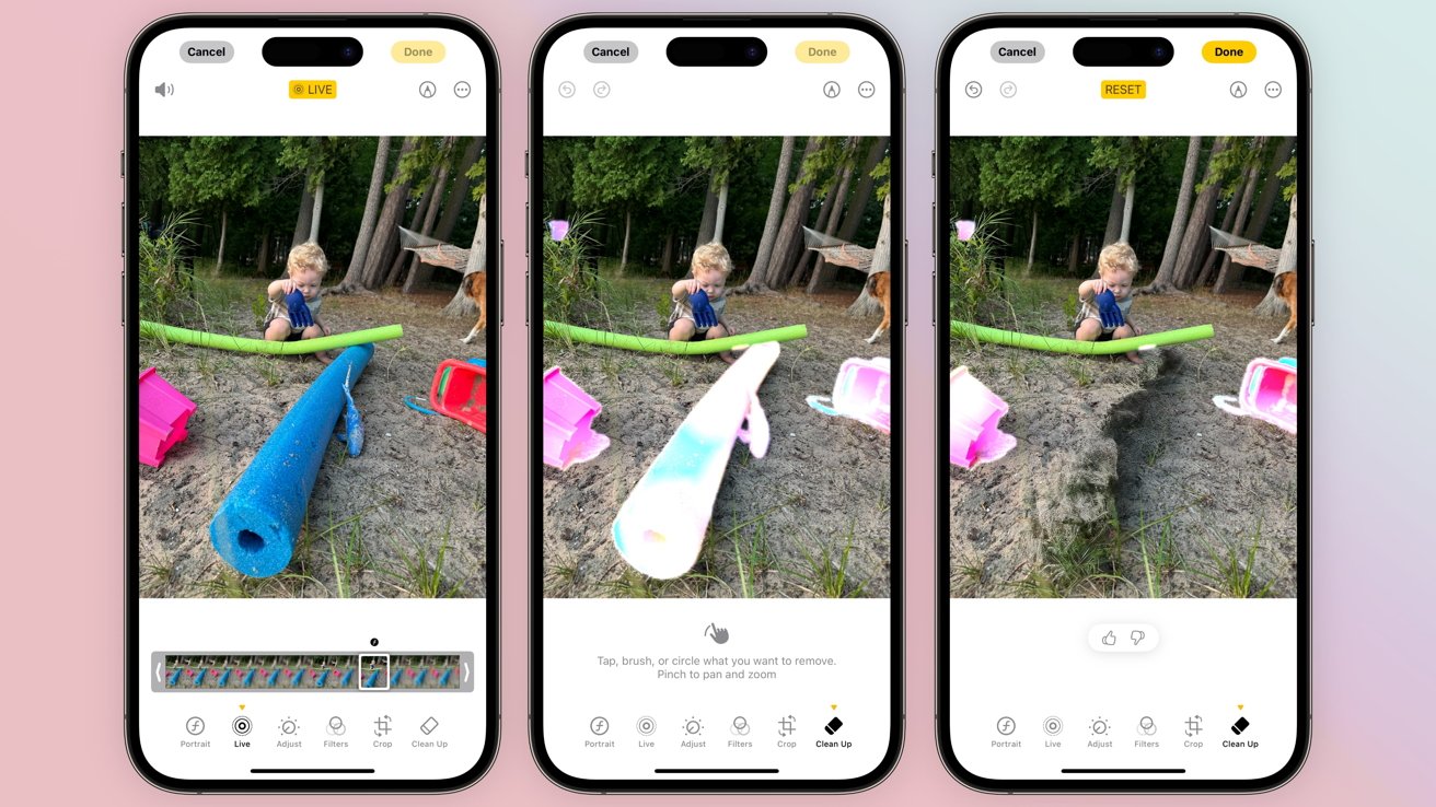 Apple Intelligence Photo Clean Up shows up in iOS 18.1 beta