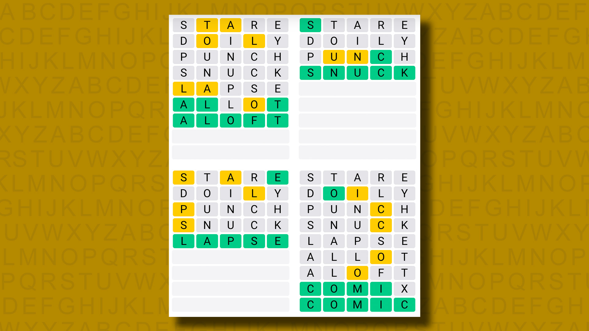 Quordle today – hints and answers for Wednesday, August 21 (game #940)