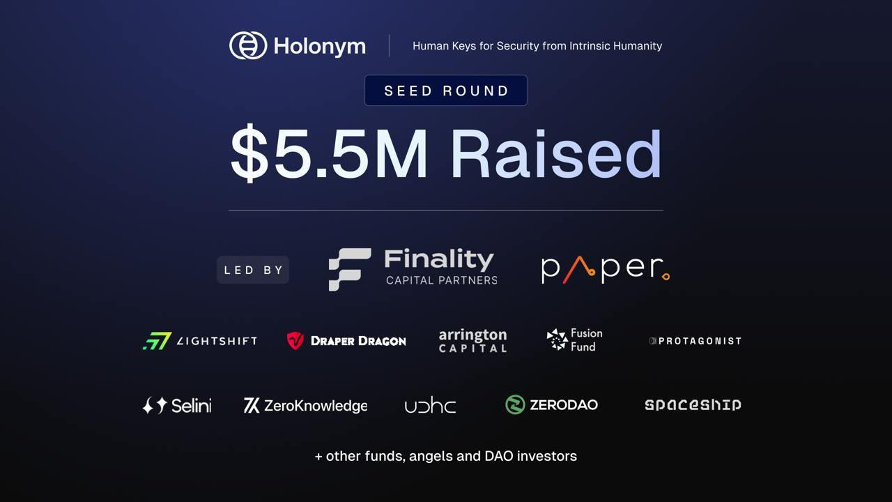 Holonym Foundation Secures $5.5M Seed Funding to Provide Global Digital Personhood with Human Keys