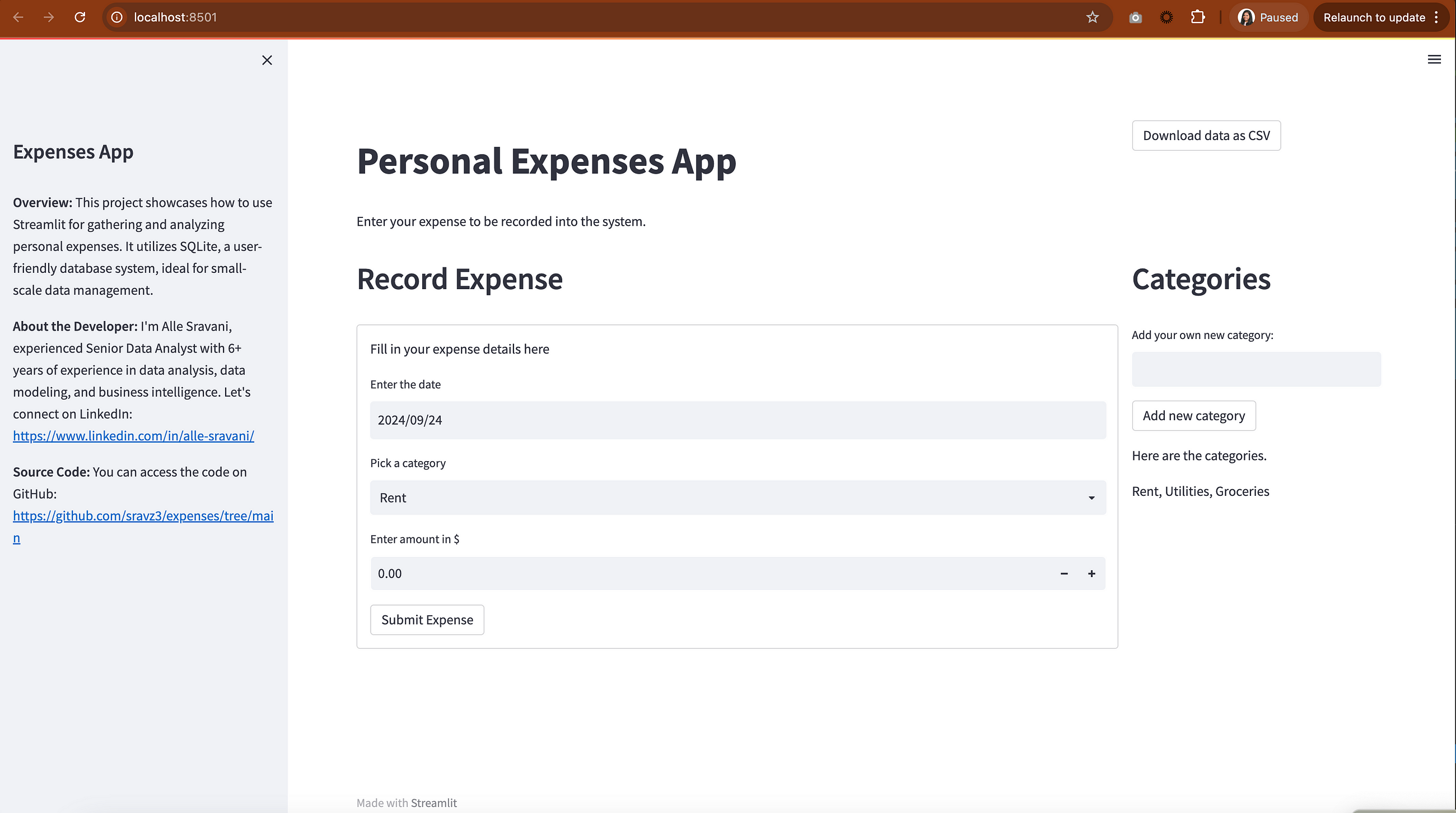 From Zero to App: Building a Database-Driven Streamlit App with Python