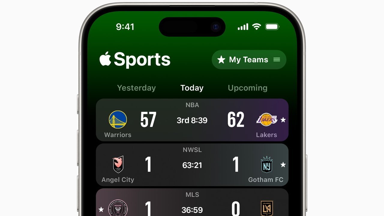 Sports app now uses Live Activities to report the latest scores
