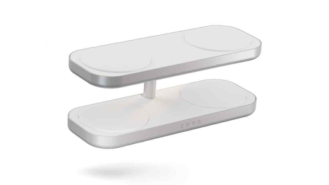 This Zens Qi2 wireless charger can refuel 4 devices at once, thanks to a bunk-bed-like design