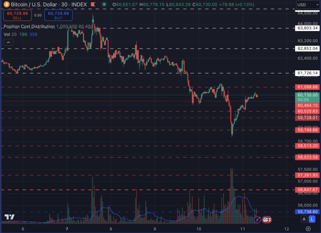 Bitcoin must again show resilience around recurring resistance at $61,000