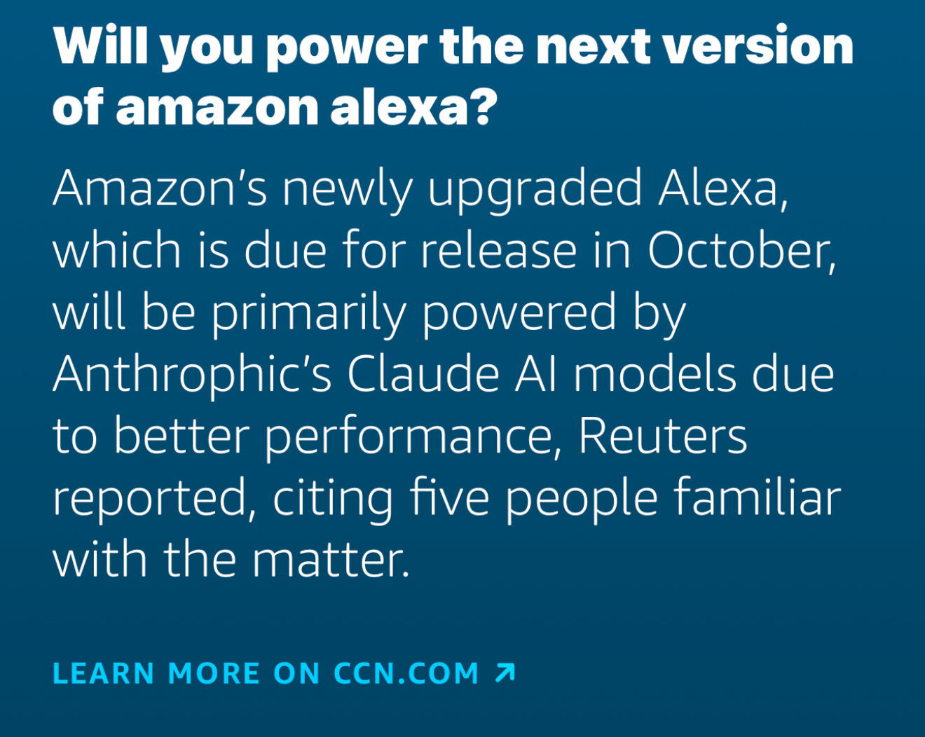 Amazon is investing billions in its favorite AI and it’s not Alexa – yet