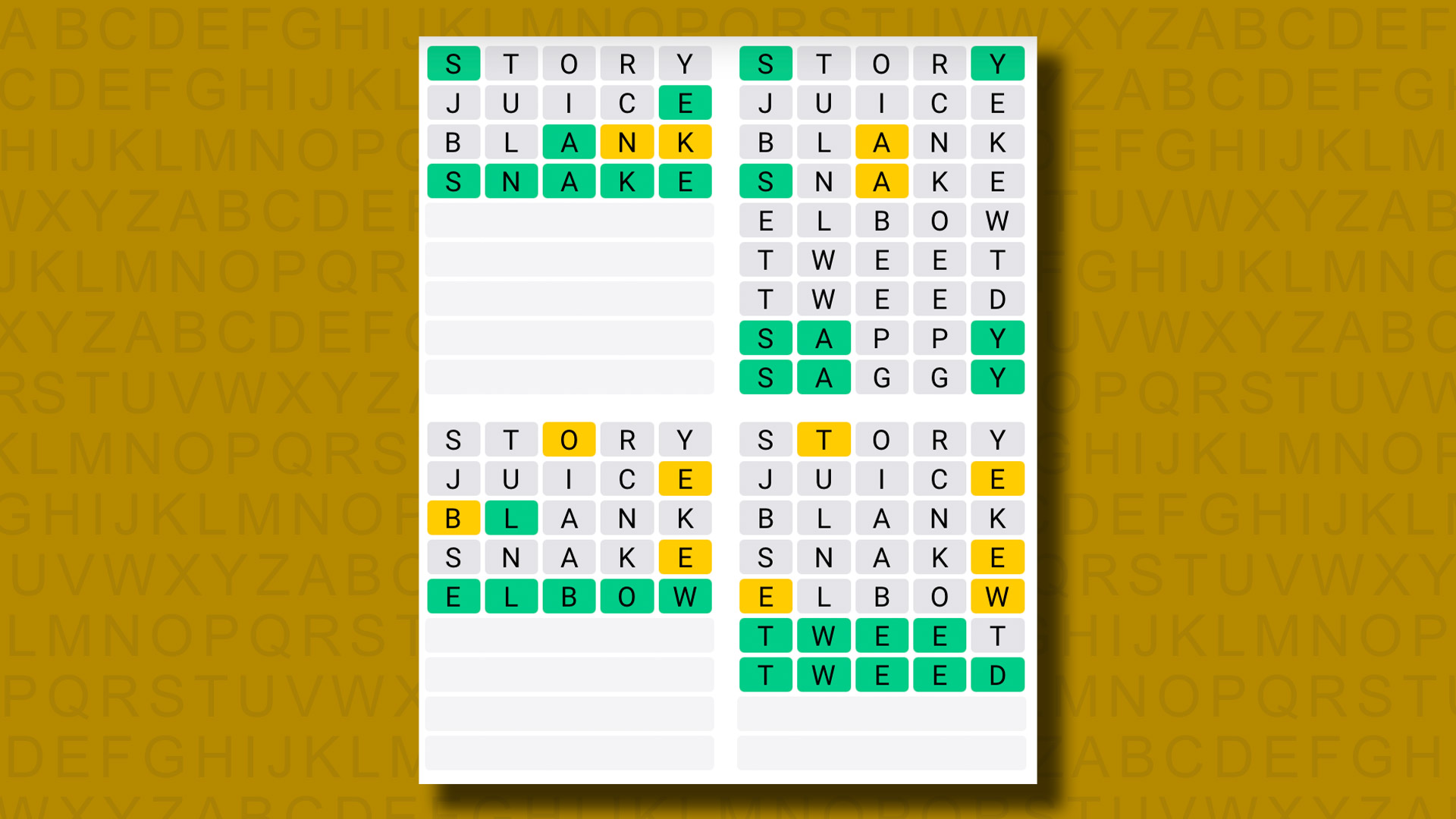 Quordle today – my hints and answers for Monday, December 23 (game #1064)